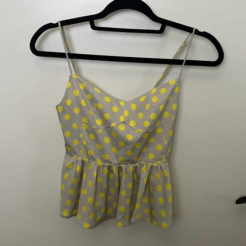 Zara Polka dot peplum cami